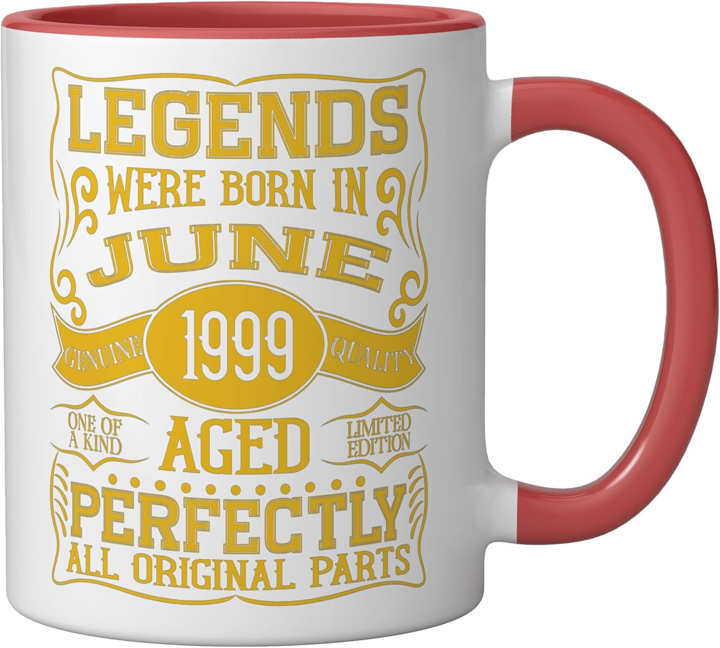 Taza Cerámica Cumpleaños 27 Roja/Blanca
