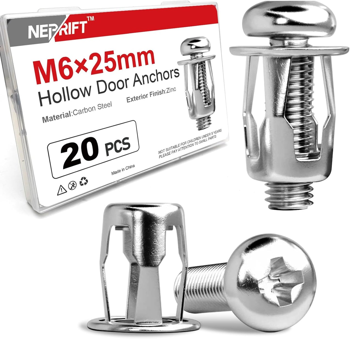 Anclajes Molly M6 x 0.984pulg para Yeso 1/2pulg