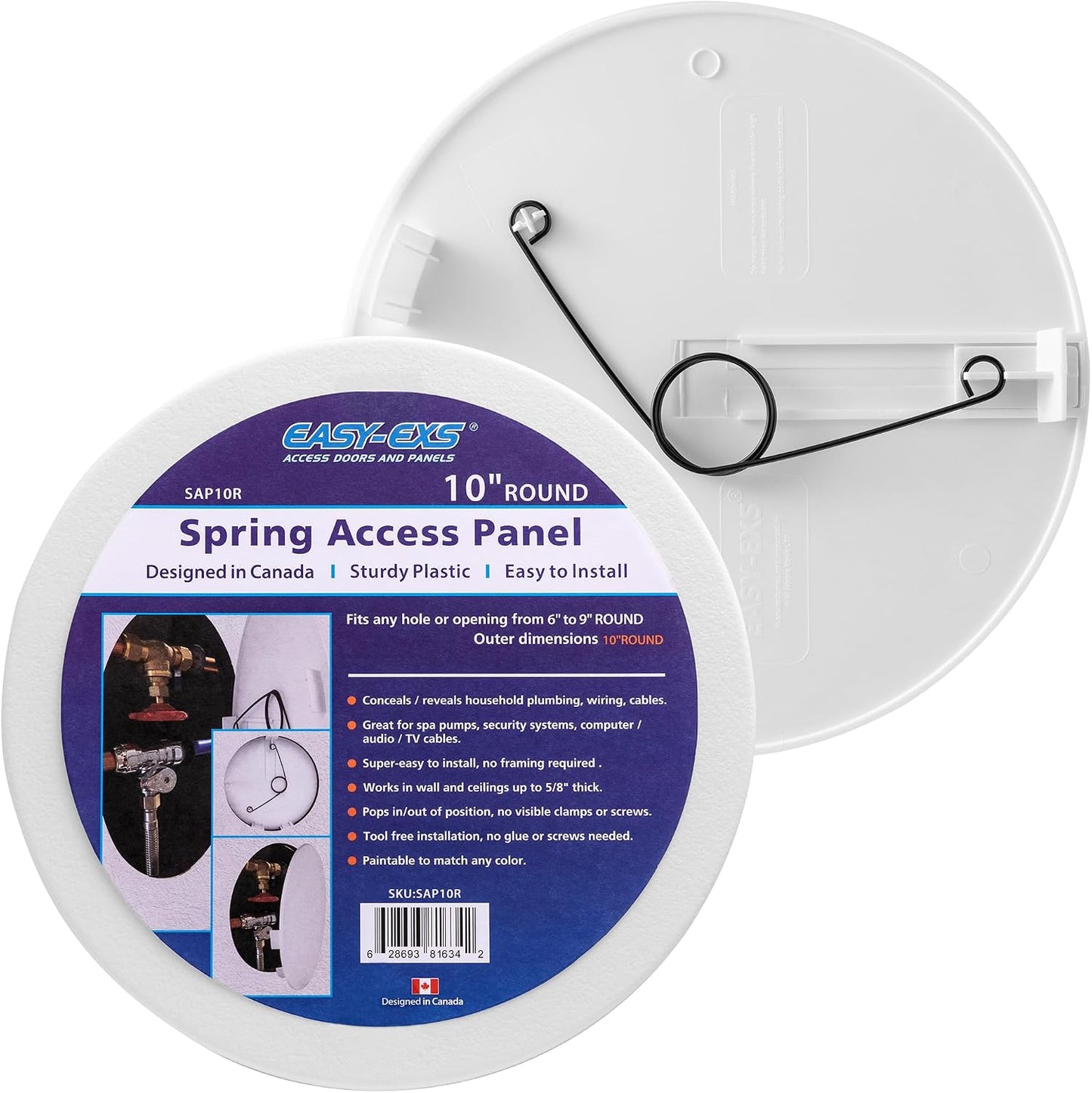 Panel redondo 10pulg ajustable 6-9pulg para techo y pared
