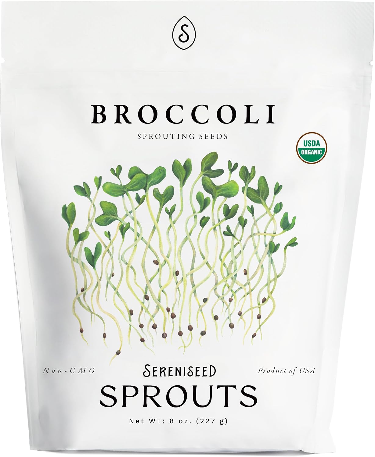 Semillas orgánicas brote brócoli 8oz para germinar