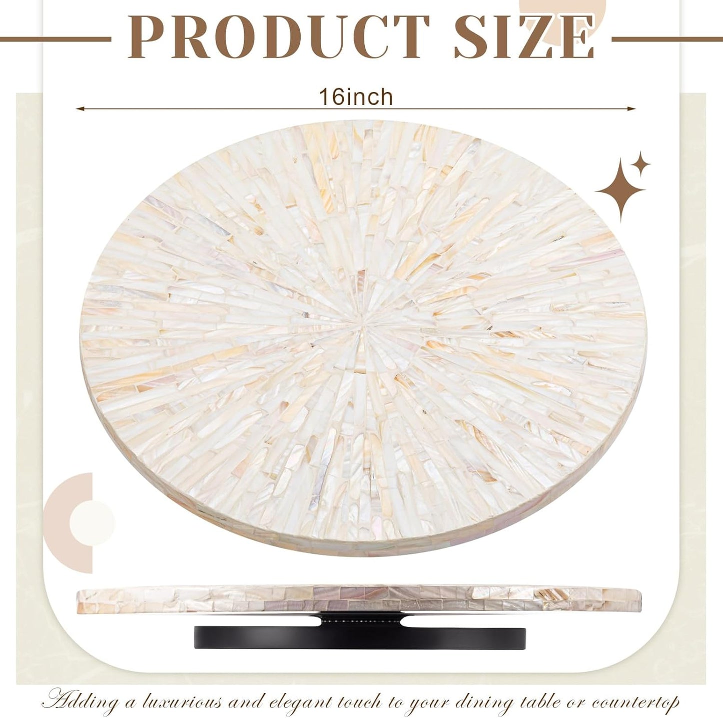 Lazy Susan 16pulg Giratorio Mesa de Madera Cocina Regalo