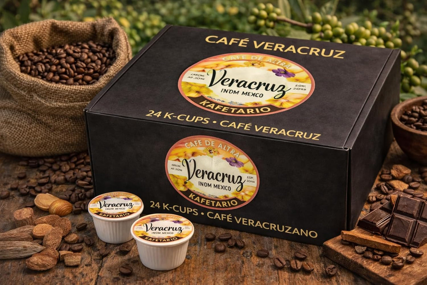 Kafetario Veracruz Intenso K-Cups 100% arábica mexicano tostado europeo 24 unidades