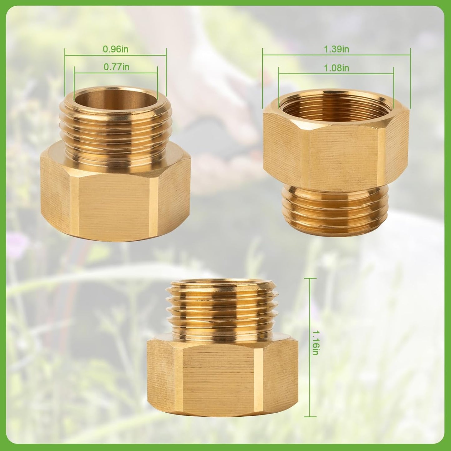 Adaptador babero manguera rosca 1-1/16 a 3/4 GHT
