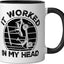 Taza Cerámica para Carrito de Golf Negro/Blanco