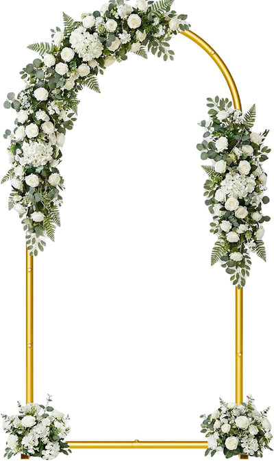 Soporte arco boda metal 6.6ft dorado para ceremonia y fiestas