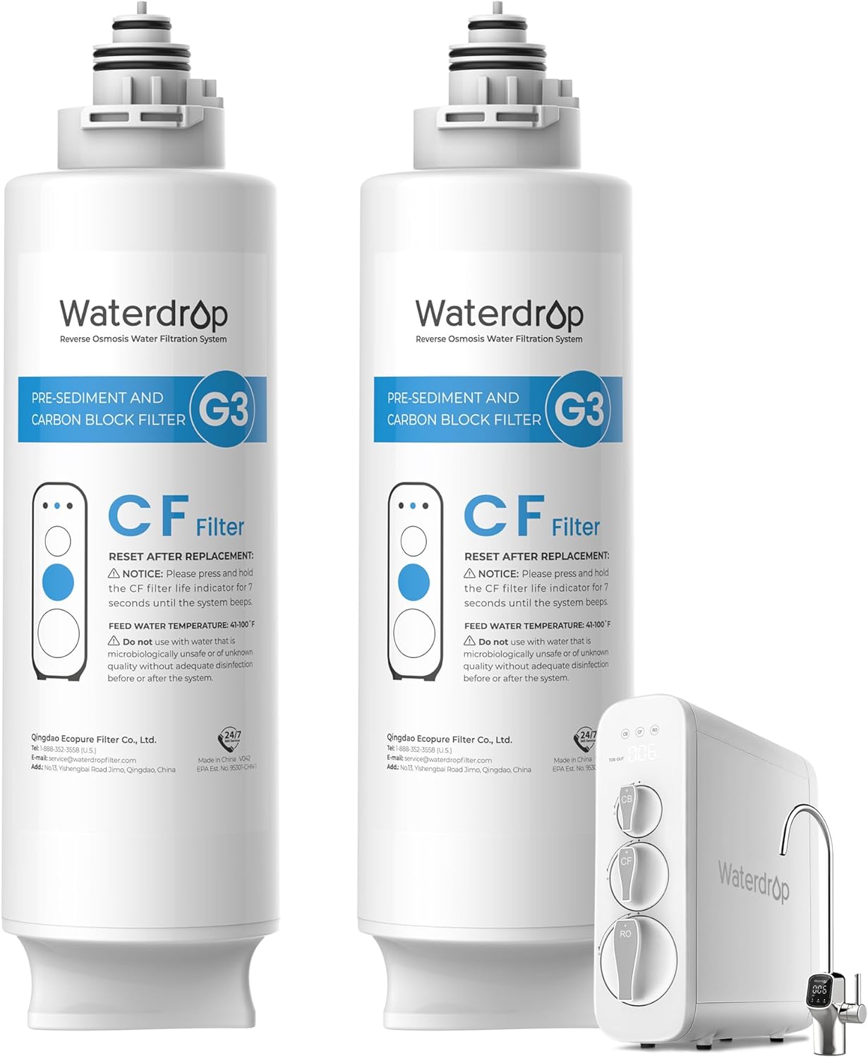 Filtro WD-G3-CF para ósmosis inversa 6 meses pack 3