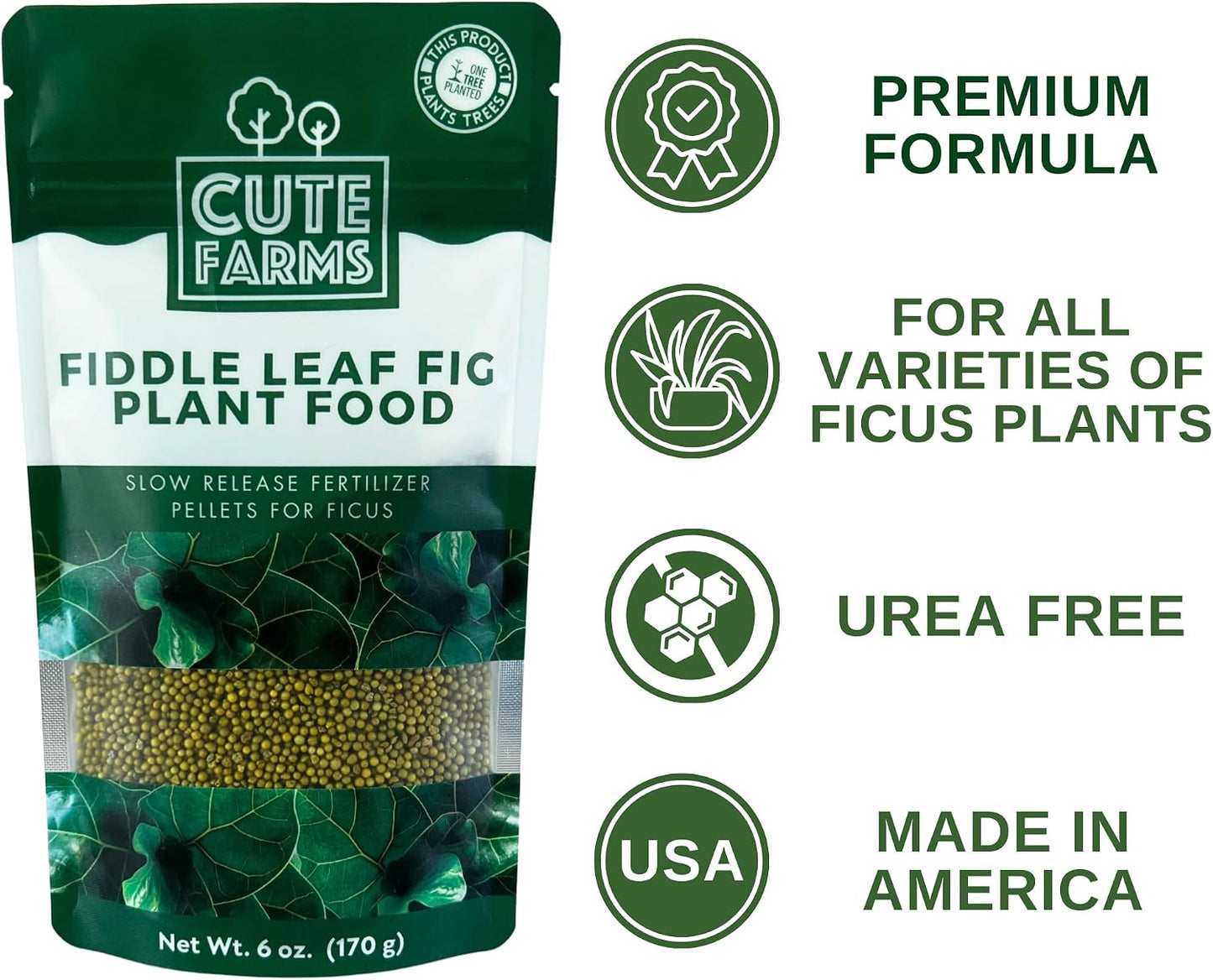 Fertilizante liberación lenta para Ficus Lyrata y Fig Tree 6oz