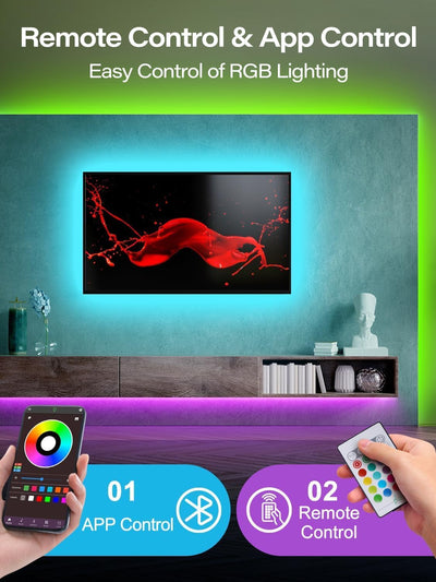Luz LED para TV 32-65 pulg RGB con control app y USB