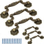 6 Tiradores Caída Vintage Bronce Antiguo 3.75pulg