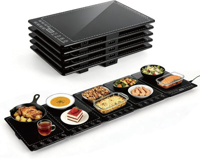 Bandeja calentamiento eléctrica 41x15pulg 5 en 1 con temporizador