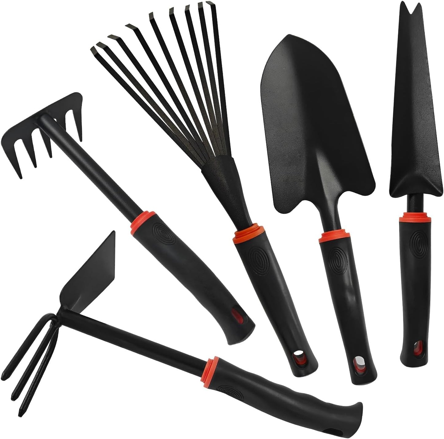 Juego 5 Pzas Herramientas Jardinería Ergonómico con Mango