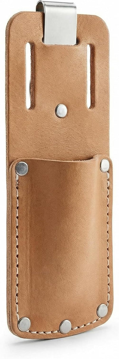 Bolsa cuero cuchillos con clip metal funda herramienta 8pulg