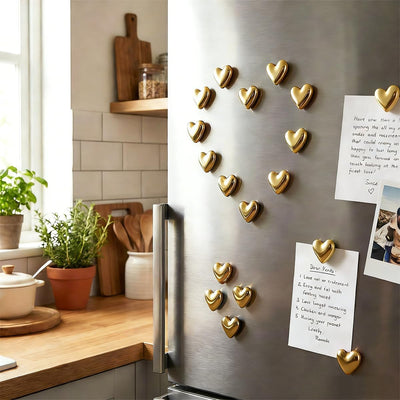Juego de 28 imanes decorativos para nevera con diseño de corazón de amor