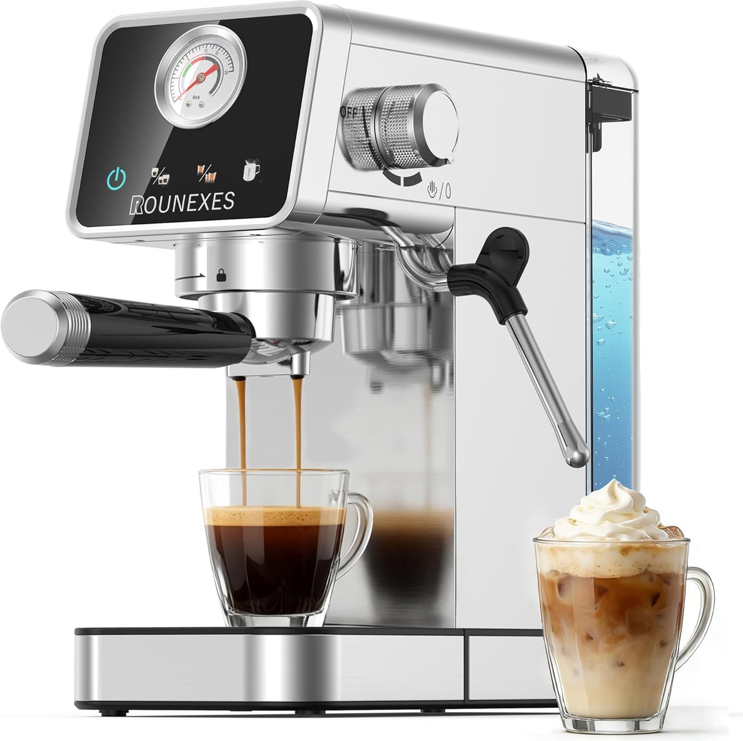 Cafetera Espresso 20 Bar Compacta Espumador Leche
