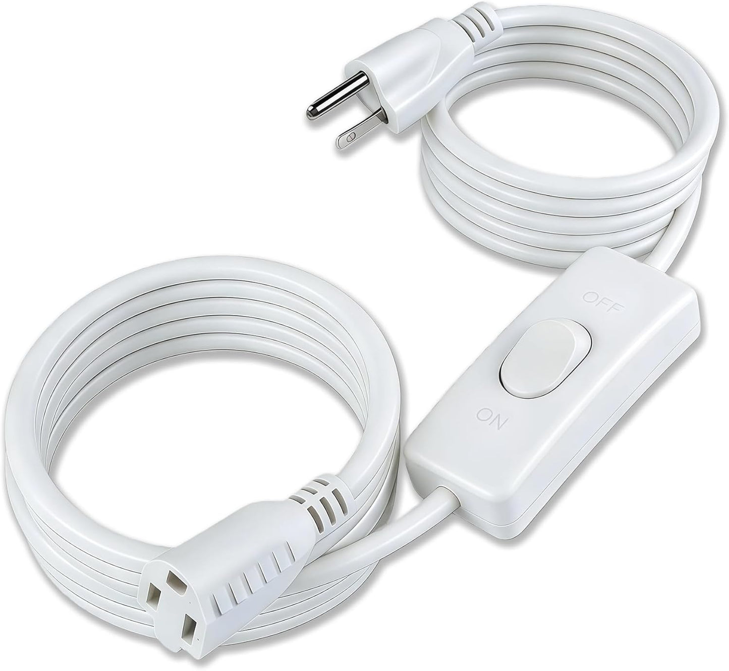 Cable extensión con interruptor 3 clavijas 9.84ft blanco