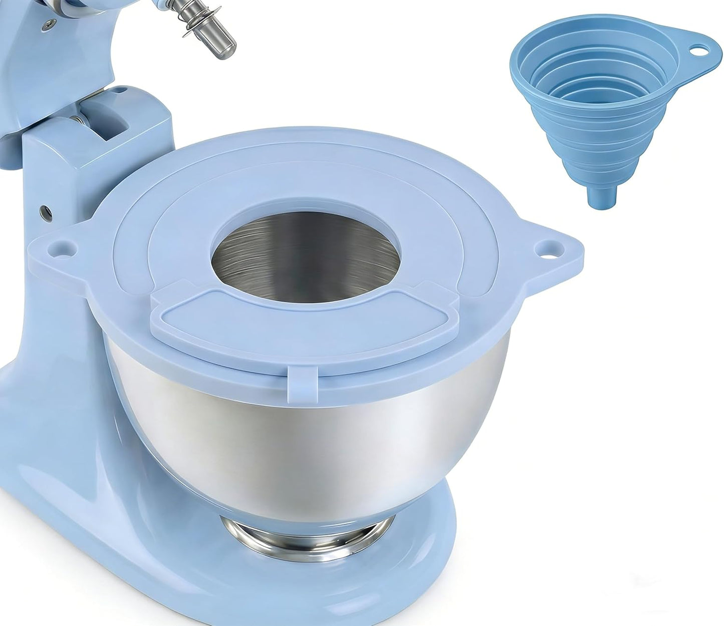 Cubierta de silicona para tazón KitchenAid con orificio central y escotilla de vertido