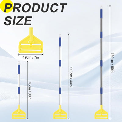 Mango trapeador industrial extensible 58 con soporte repuesto