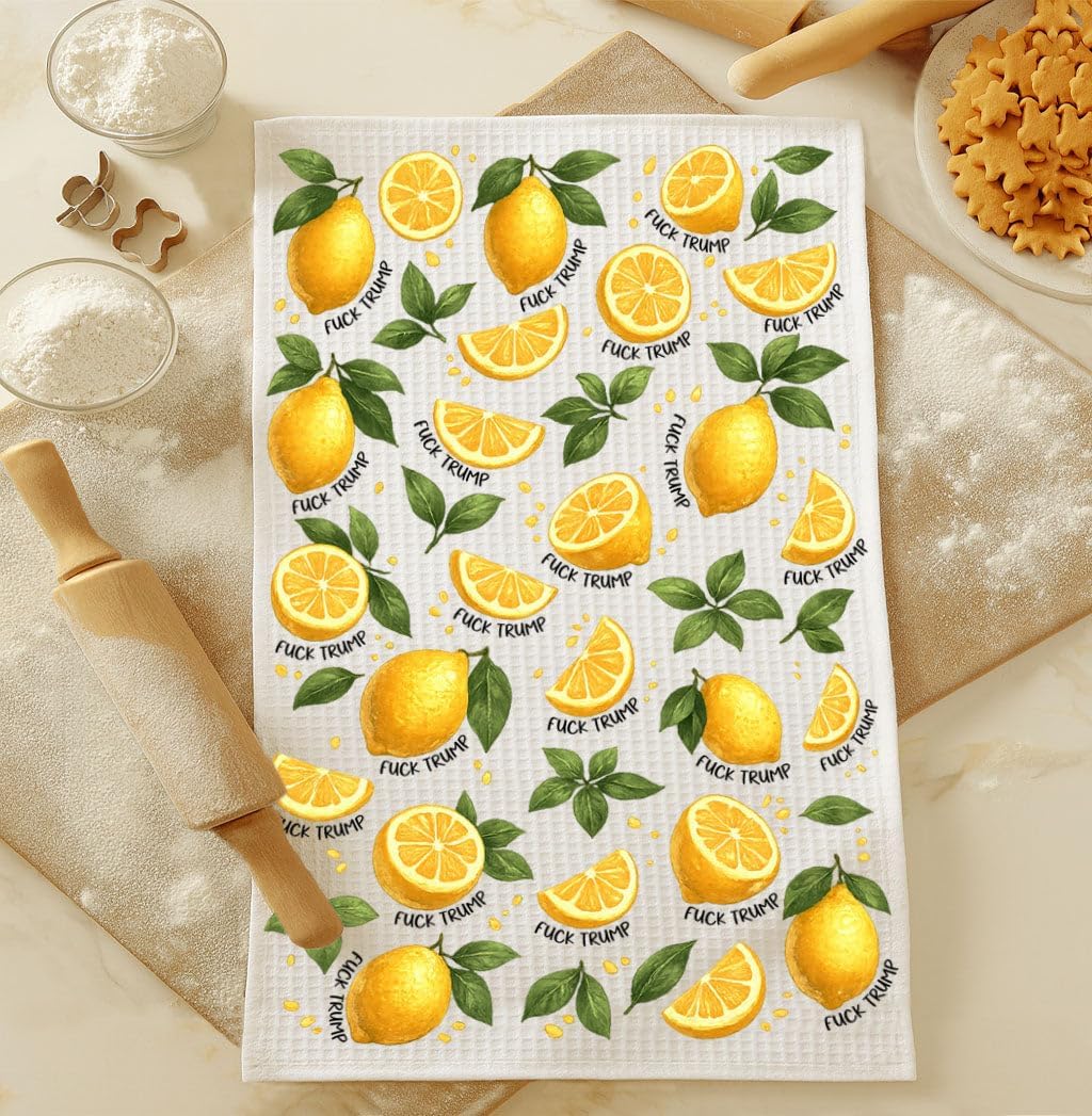 Toalla de cocina divertida de limón Lemon FCK