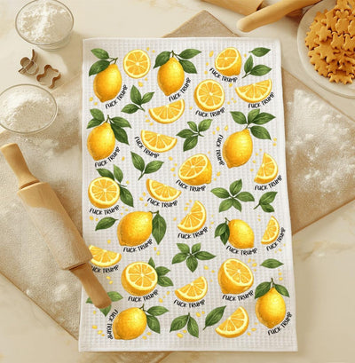 Toalla de cocina divertida de limón Lemon FCK