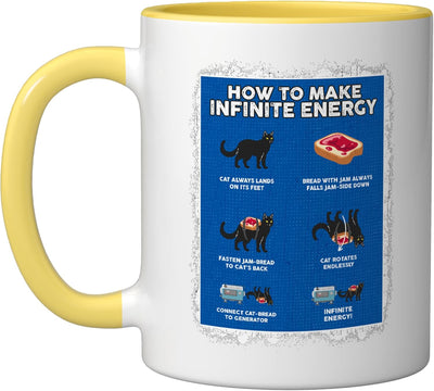 Taza de cerámica para ingeniería mecánica con gato divertido y matemáticas