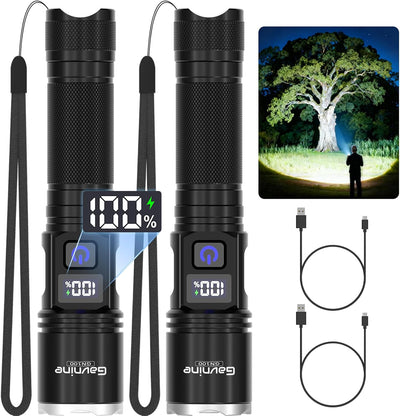 Pack 2 Linternas Recargables LED Alto Lumen 5 Modos