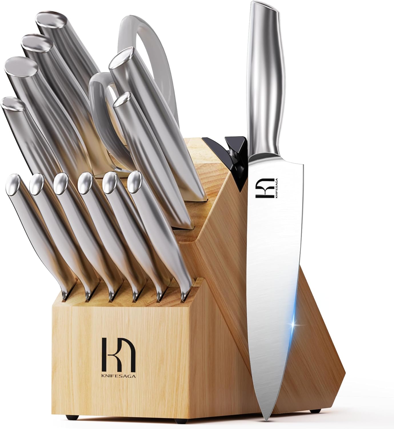 Set 14 Cuchillos Chef Acero Inox Alto Carbono Afilado