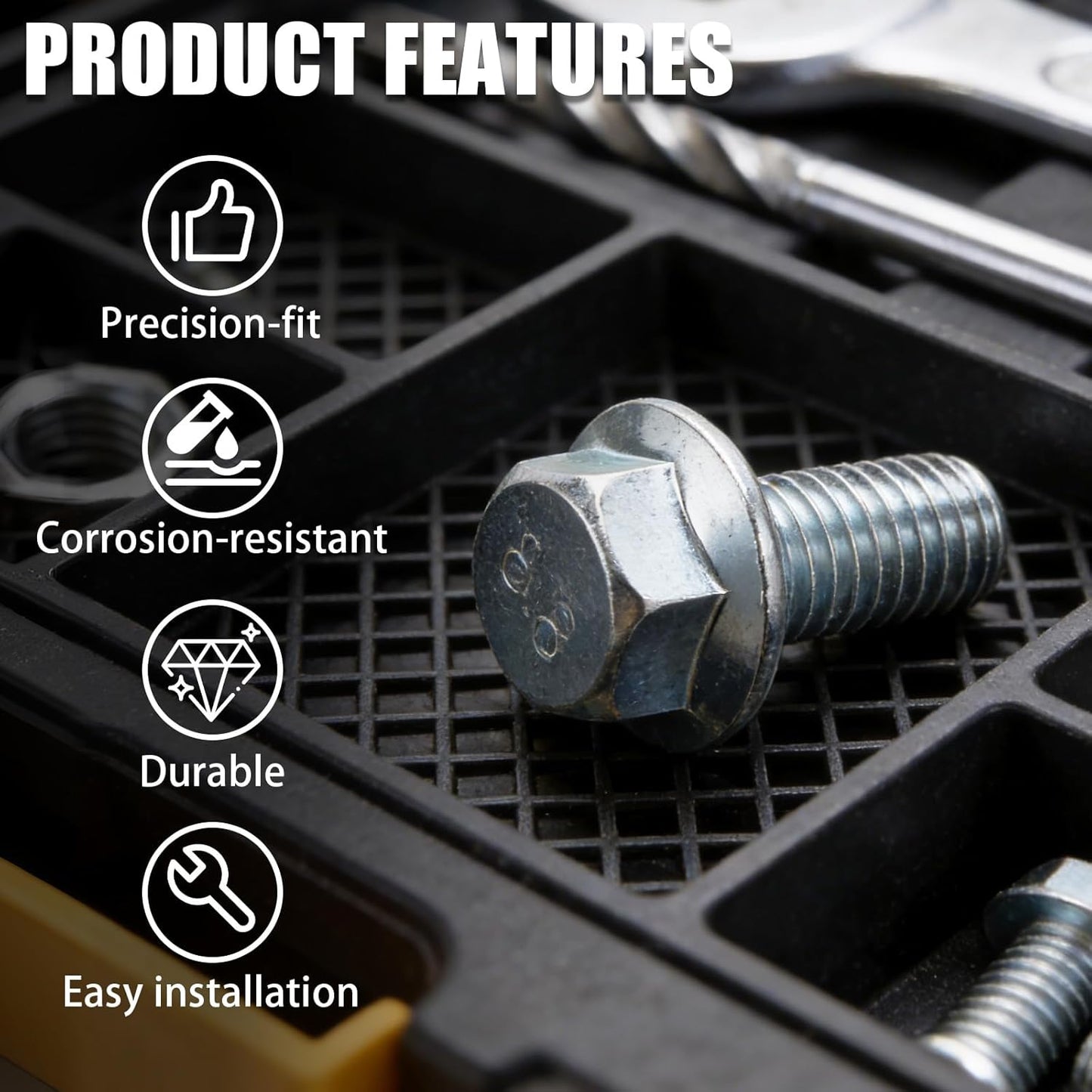 Tornillo hex M10x1.25 para cortacésped Honda