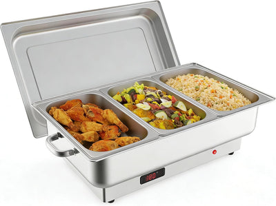 Juego 3 calentadores acero inox 600W pantalla digital