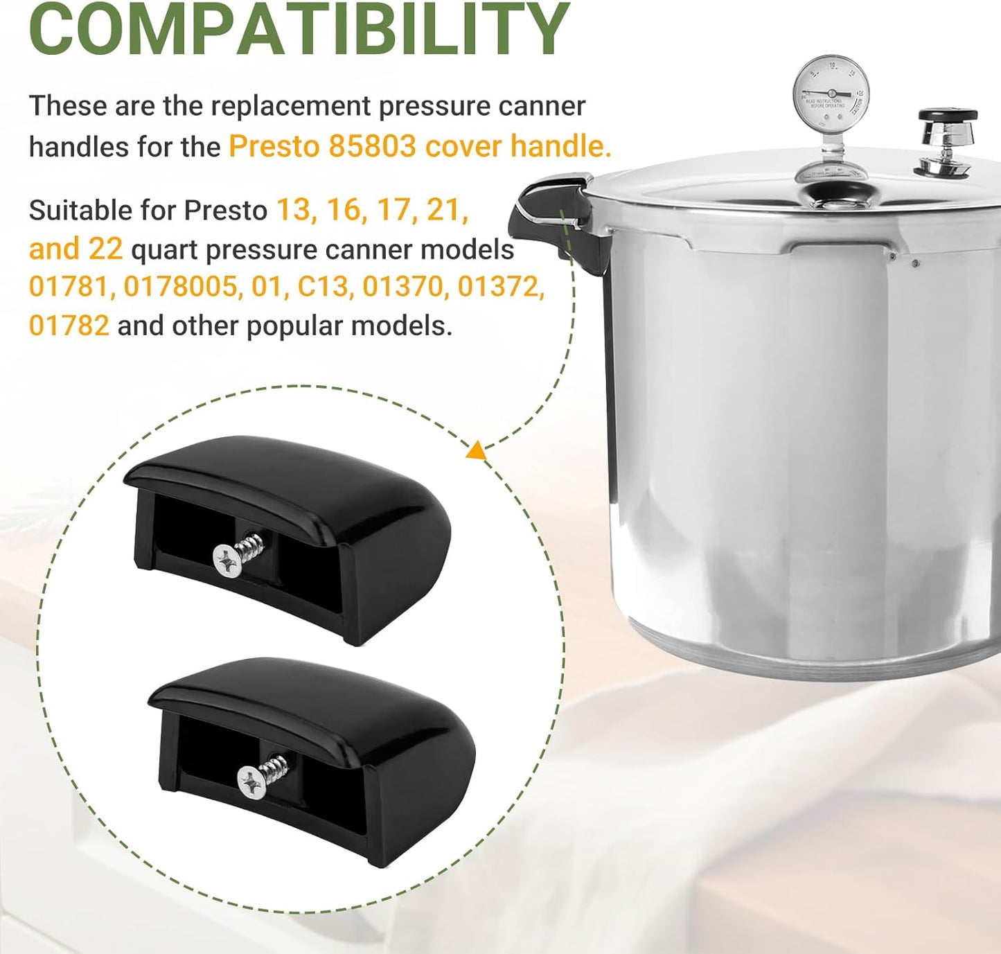 Cubierta repuesto olla a presion Presto 13-22qt pack 2