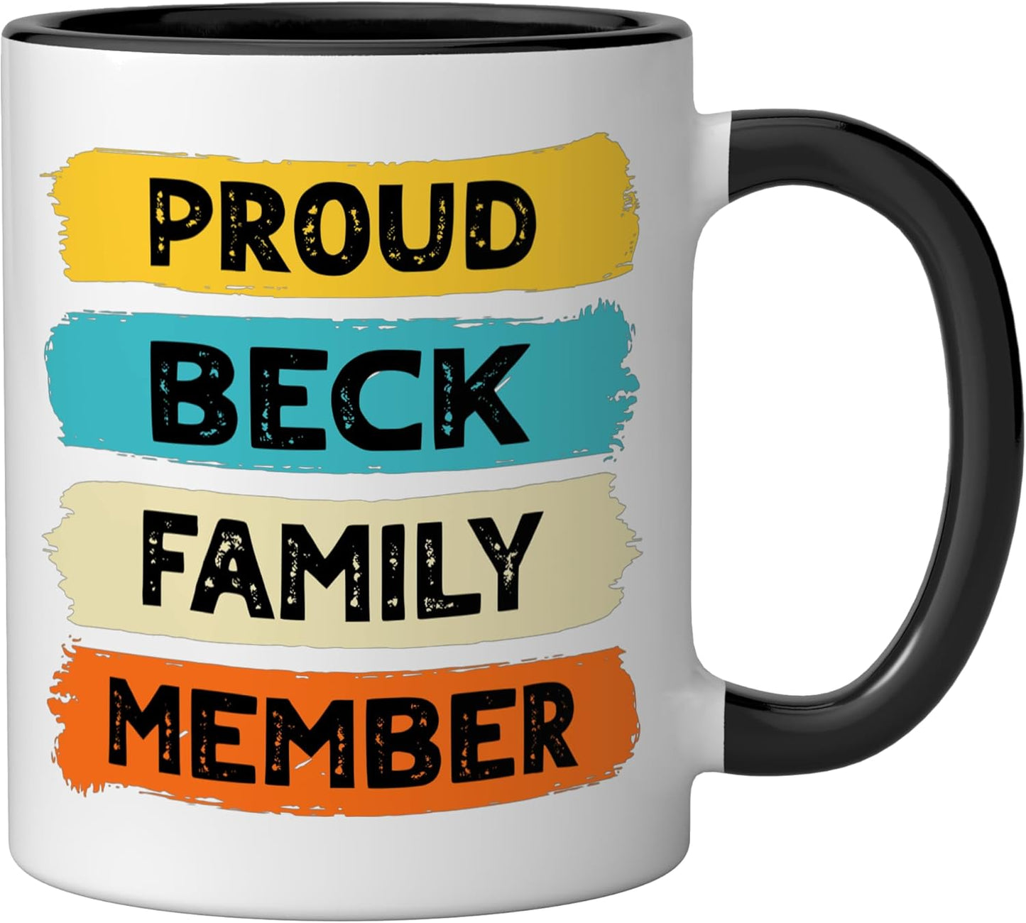 Taza Cerámica Beck Familia Negro/Blanco