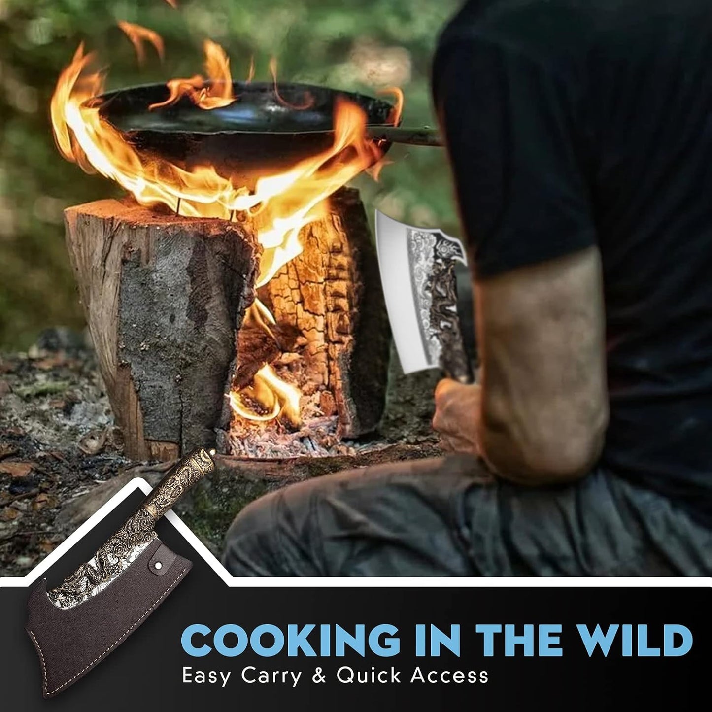 Cuchillo de cocina multifunción para cortar carnes frutas verduras