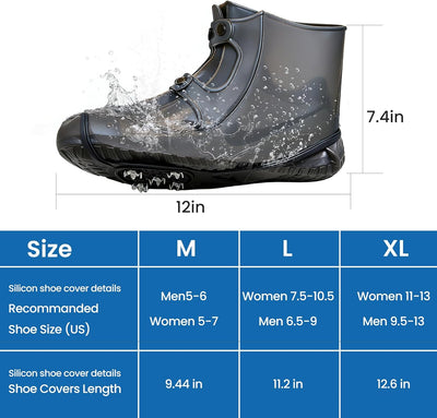 Fundas impermeables para zapatos con picos antideslizantes