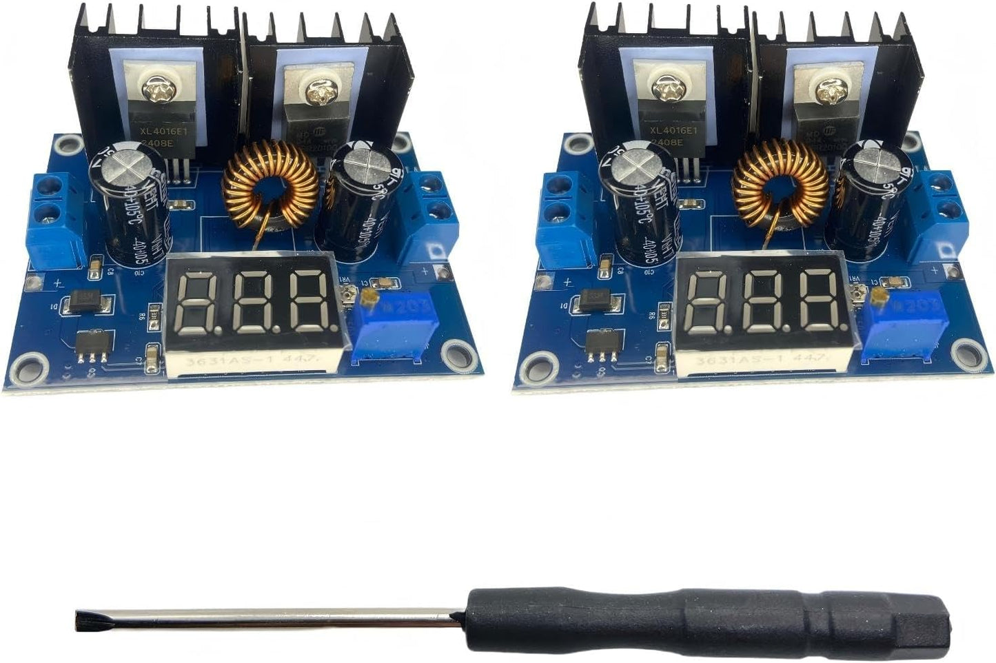 2 Convertidores XL4016 DC-DC Ajustable 5-24V 8A Bricolaje