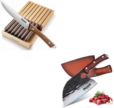 Juego de 8 cuchillos para carne con organizador