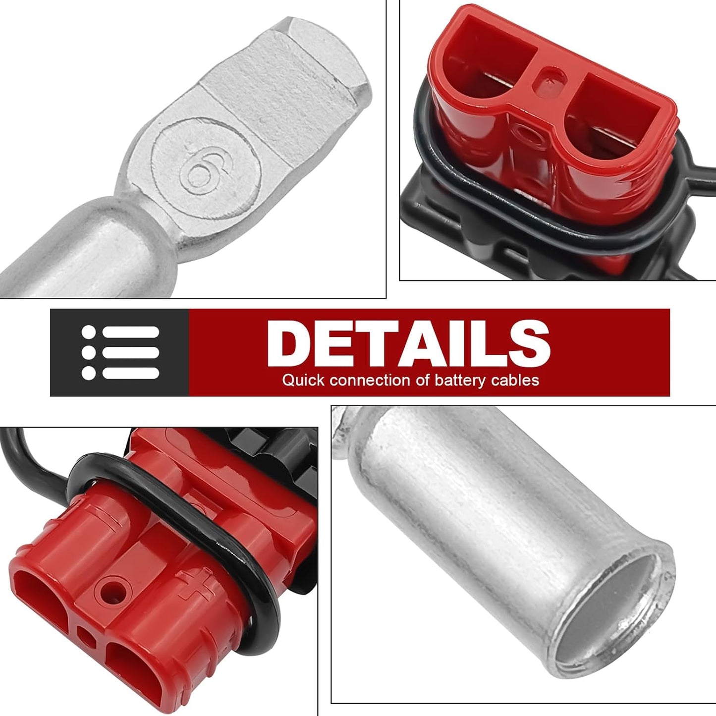 Kit conector desconexión rápida batería 12-36V auto barco