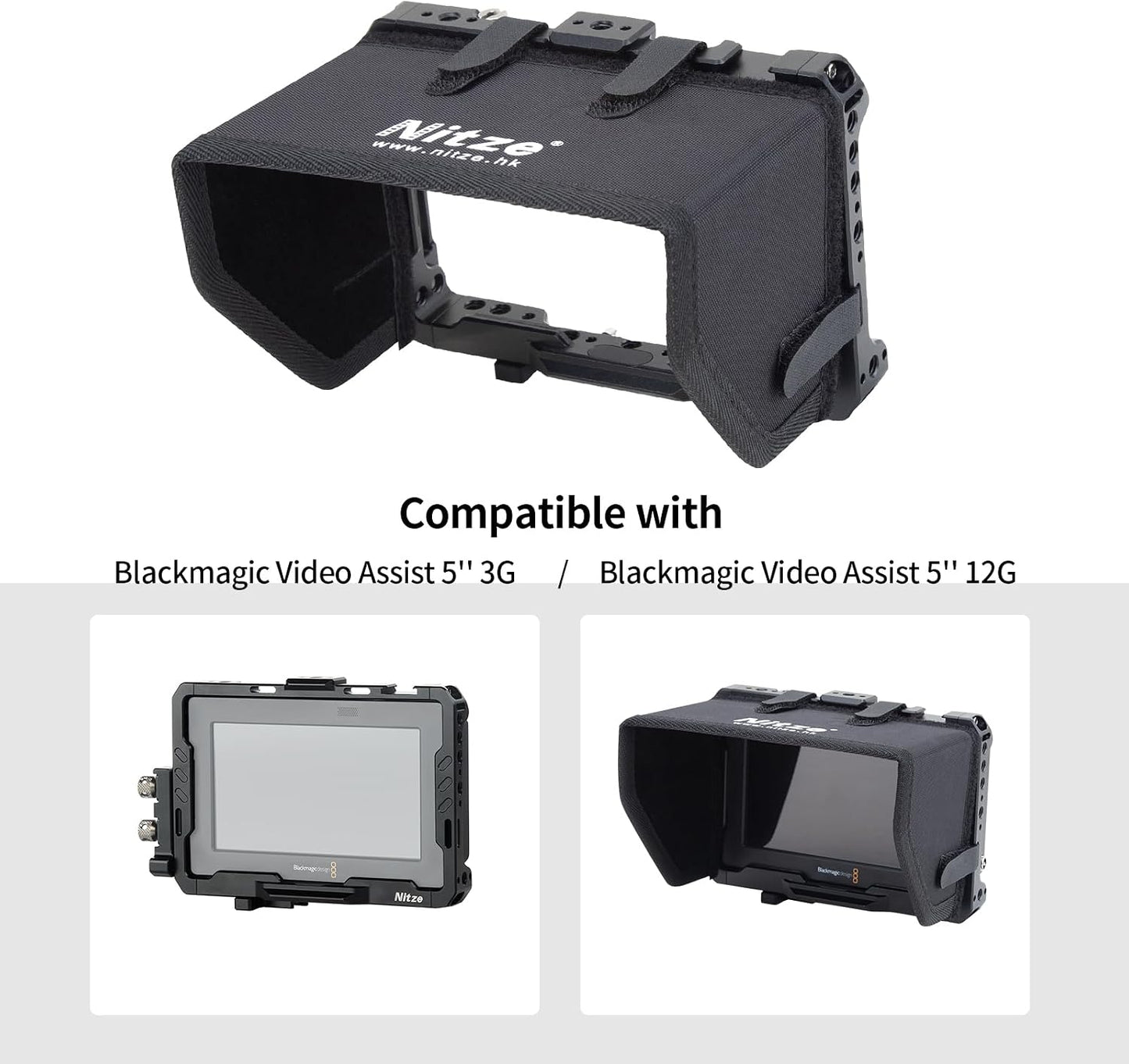 Kit jaula Blackmagic Video Assist 5 HDMI USB-C abrazaderas
