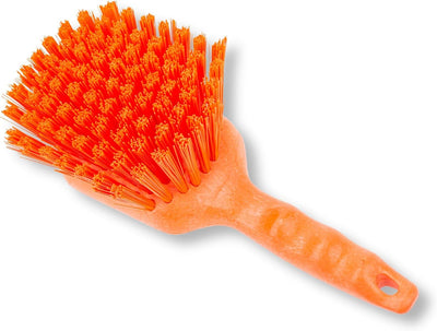 Cepillo utilitario plástico con agujero para colgar 8pulg naranja