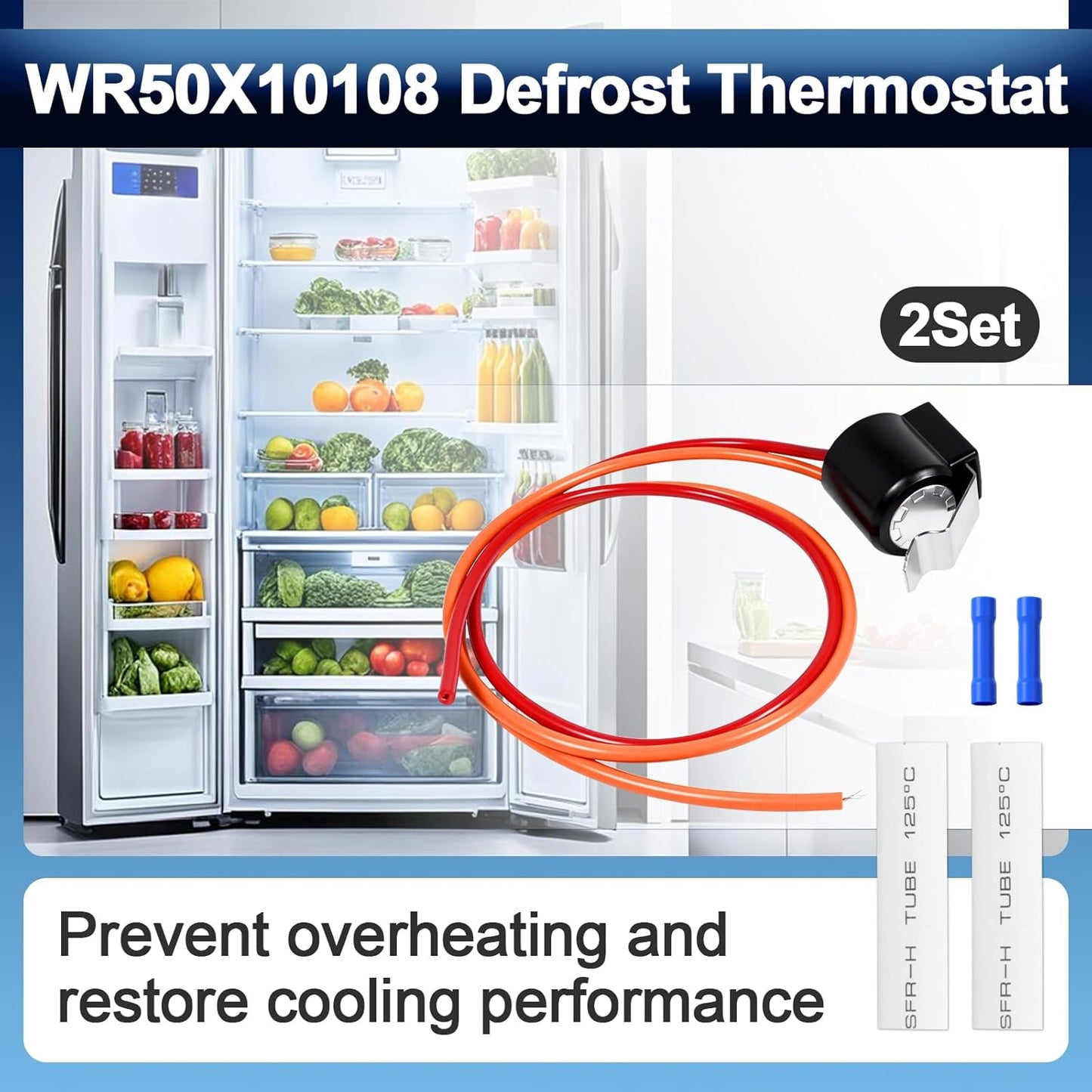 2 Termostatos Descongelación Comp Ge WR50X10108
