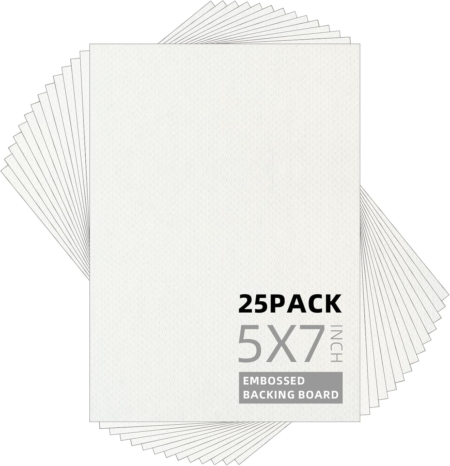 25 Tableros Respaldo Blanco Sin Ácidos 5x7