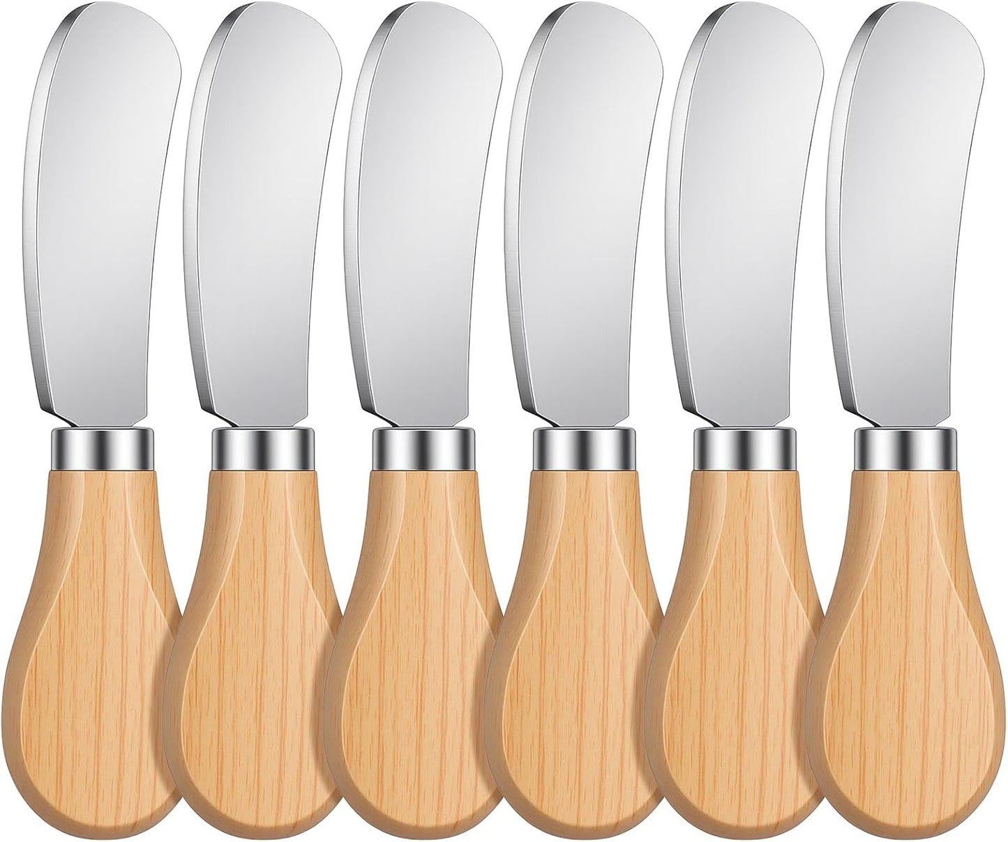 6 Cuchillos Acero Inox para Queso Mantequilla 4.8pulg
