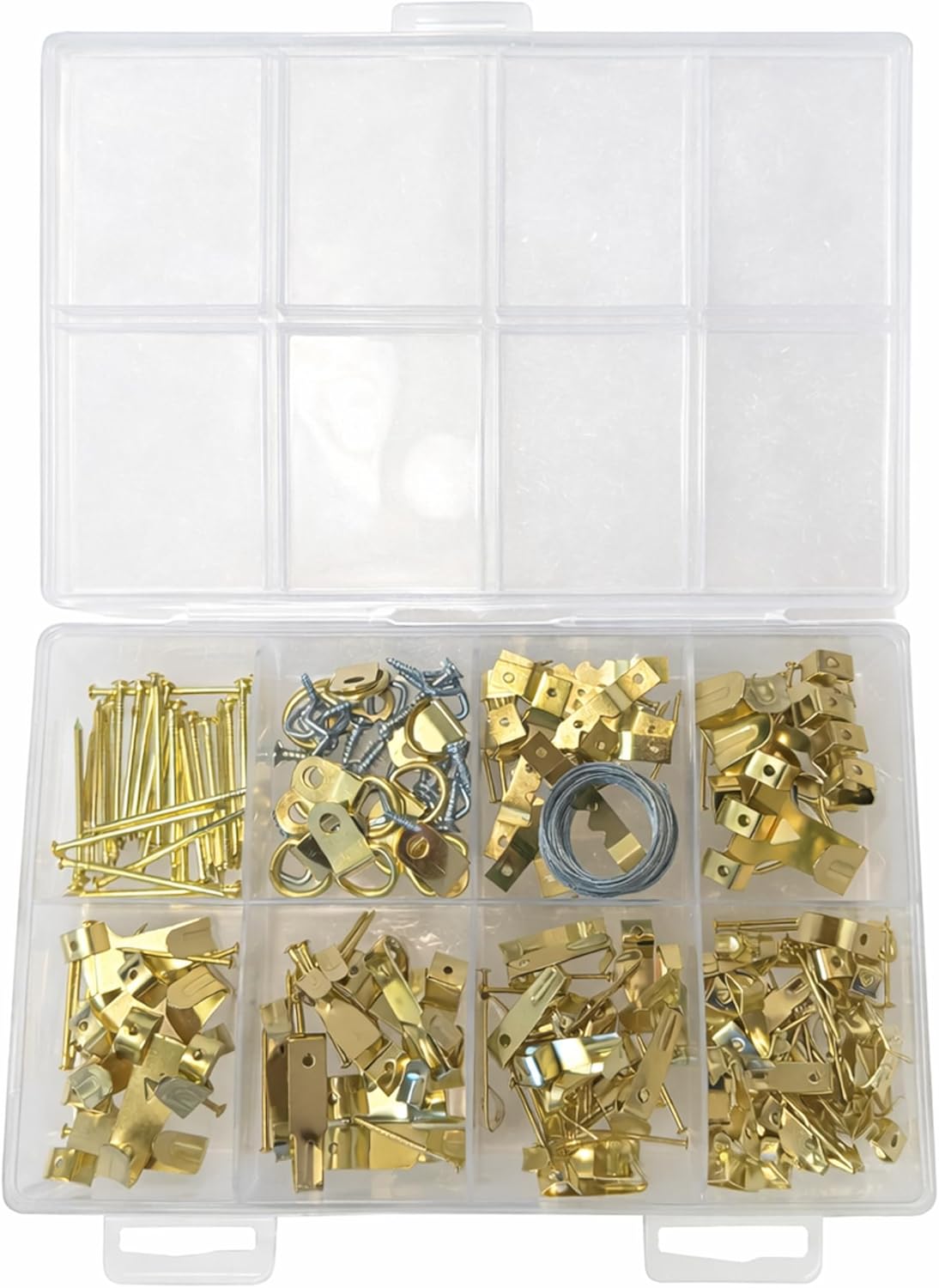 Kit 220 Pzas para Colgar Cuadros con Ganchos Clavos Estuche