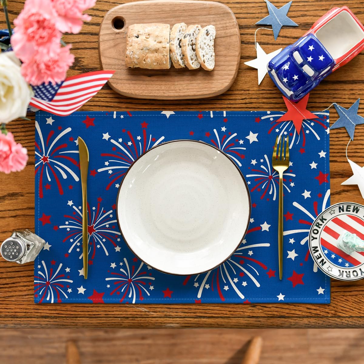 Placemats de fiestas patrióticos 12x18 pulgadas set de 4