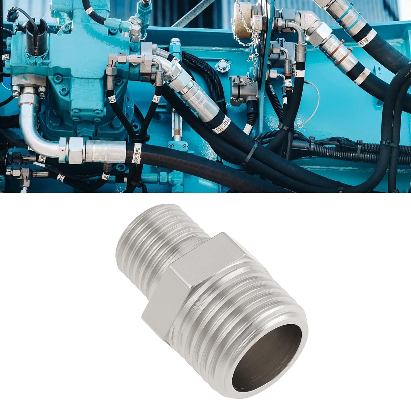 Reductor BSP macho a M10 x 1 para neumáticos e hidráulicos