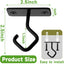 Ganchos techo pared hierro negro 2.5pulg set 4