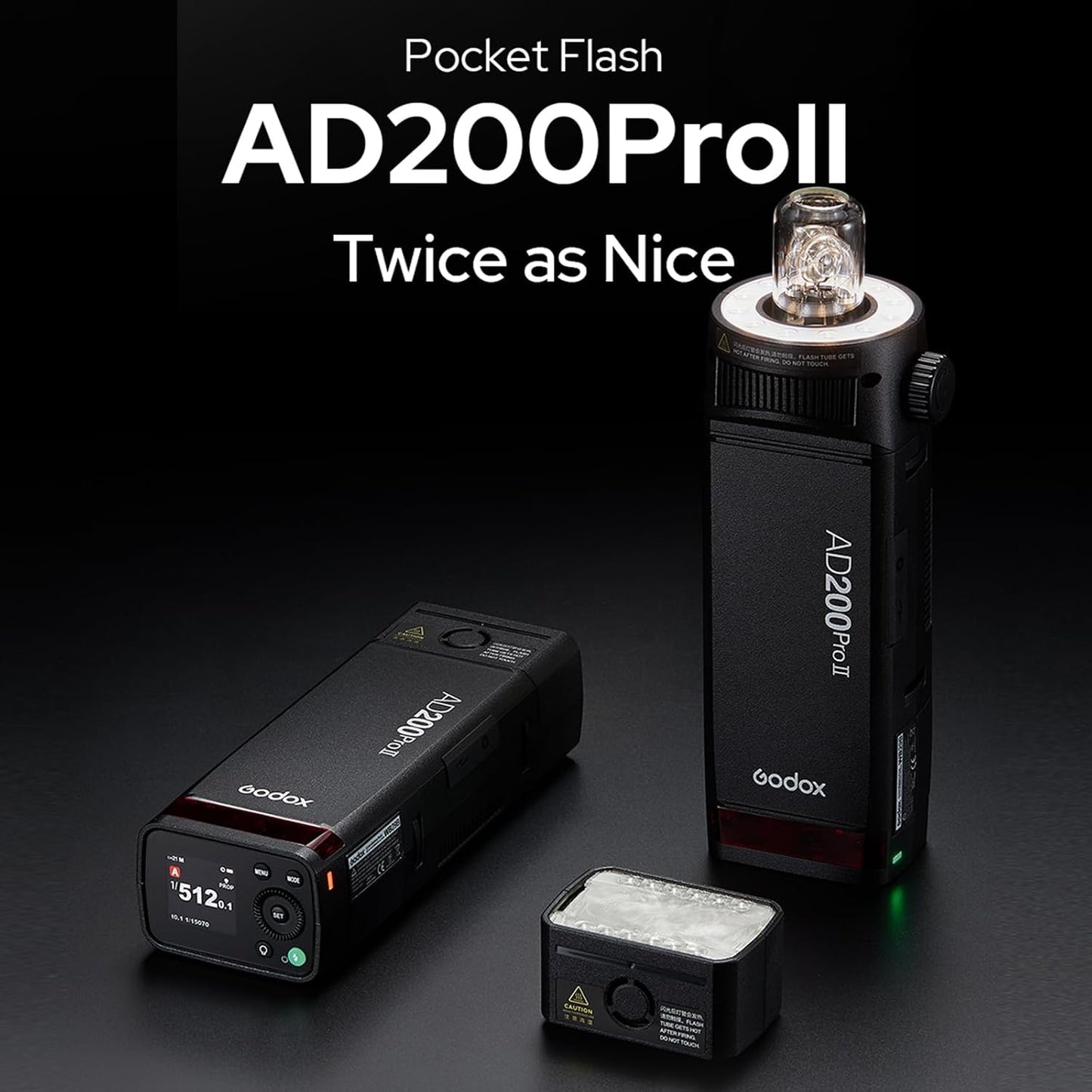 Kit AD200Pro II con puerta granero BD-07 y soporte AD-S2