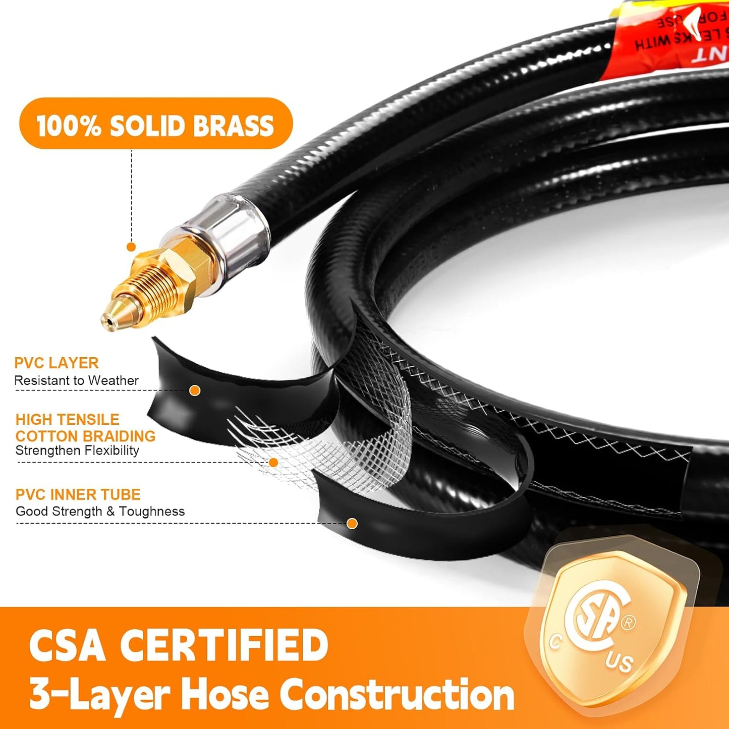 Regulador propano ajustable 4ft 0-10PSI freidora