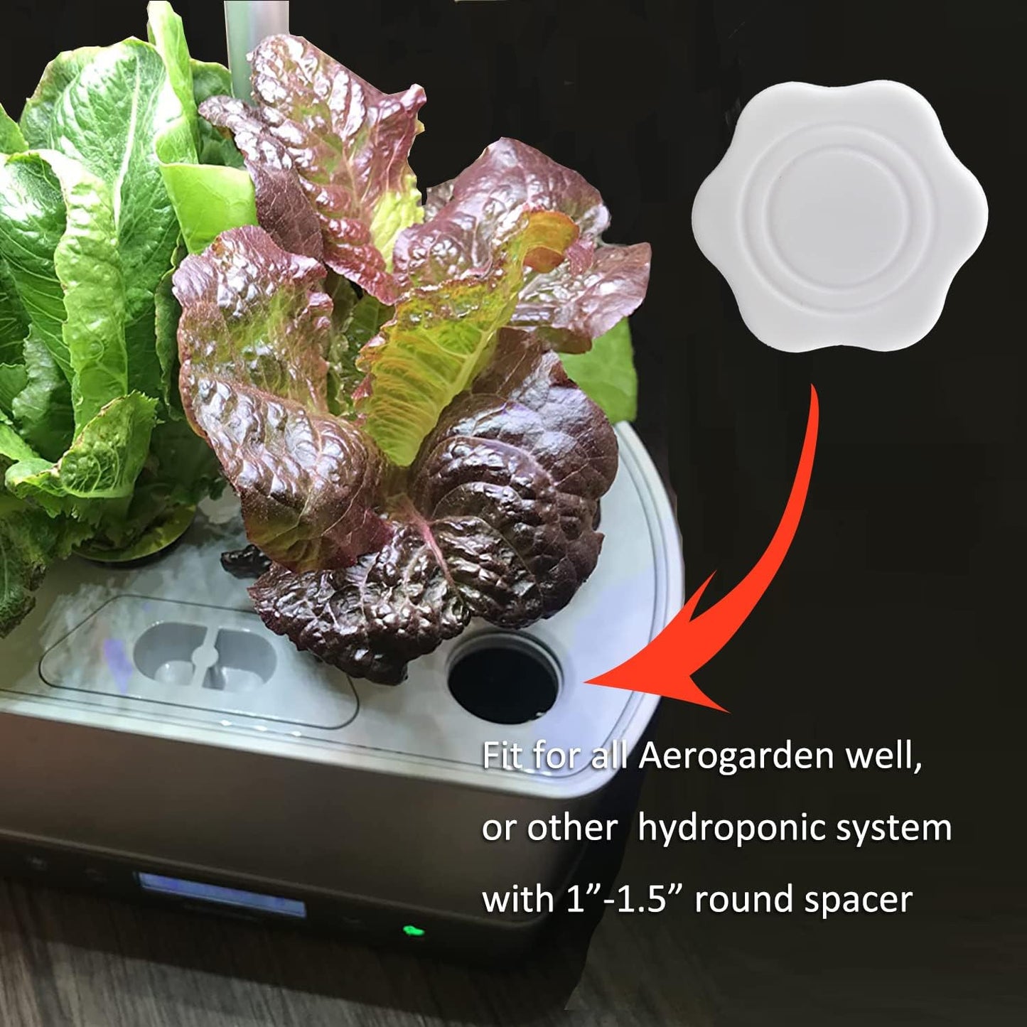 Cubierta espaciadora para Aerogarden blanco 20uds