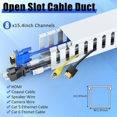 Canal cable escritorio 123pulg gestionar cables