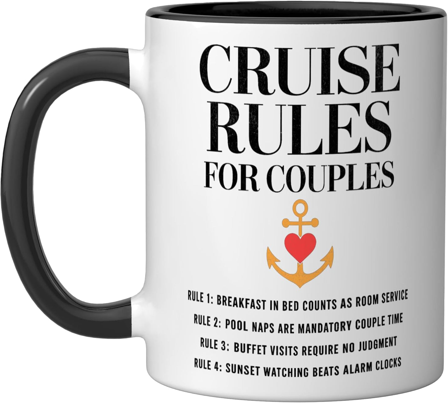 Taza cerámica para parejas humorística negra/blanca
