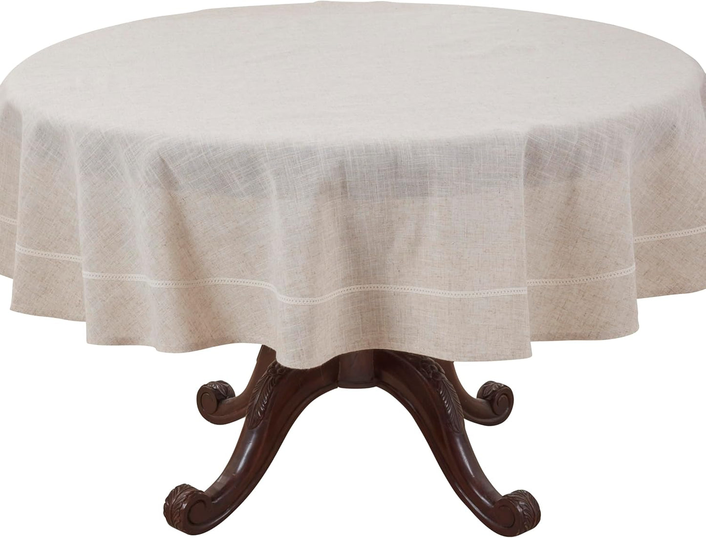 Mantel Linen-Blends Textura Sutil para Comida y Entretenimiento 90"